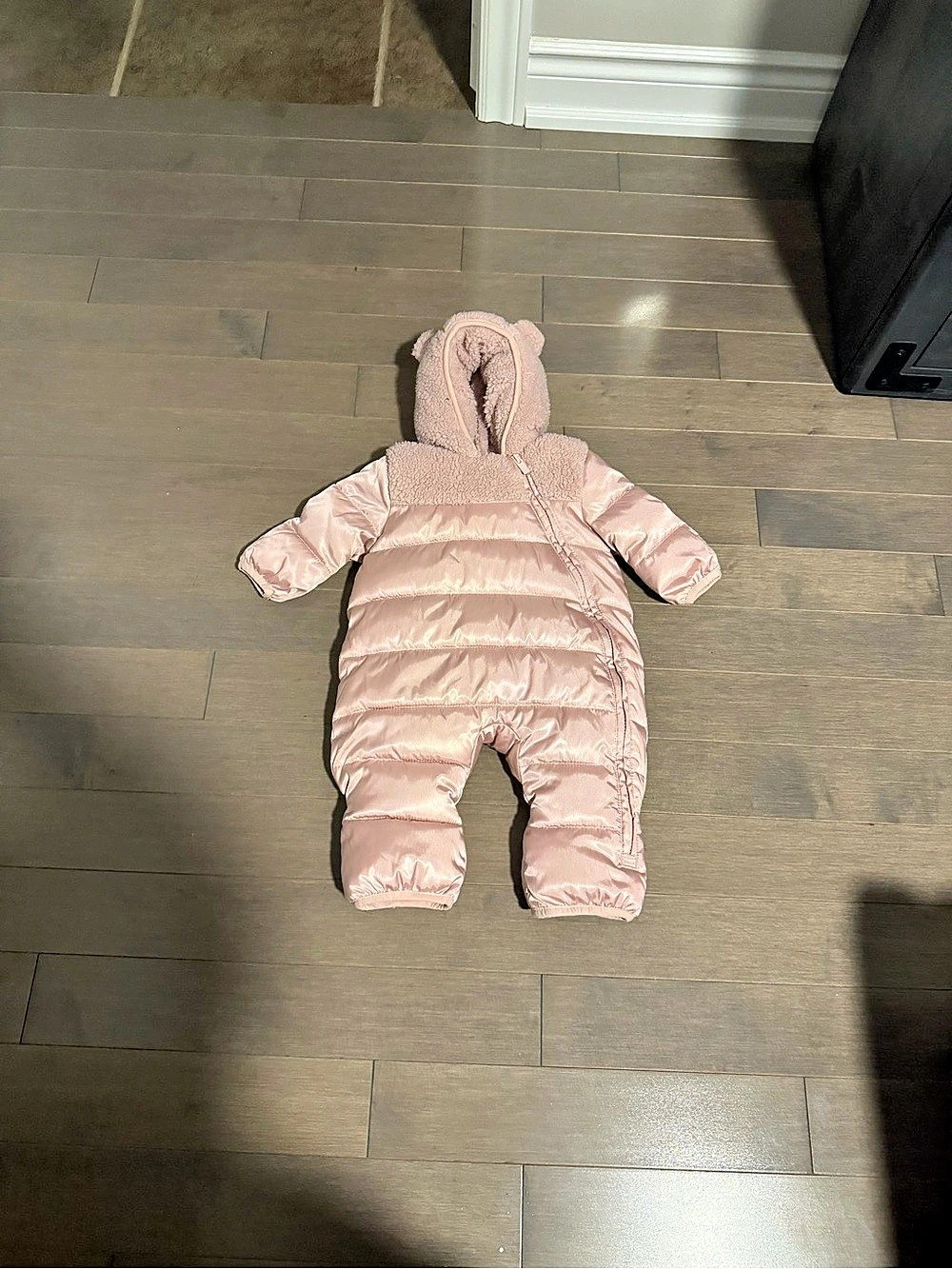 Gap Baby Pink Puffer Snowsuit Size 0-3 Months